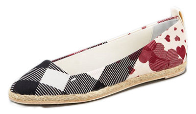 Burberry Heart Check Ballet Slipper