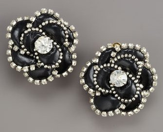 GB Couture Emily & Ashley Leather Flower Earring