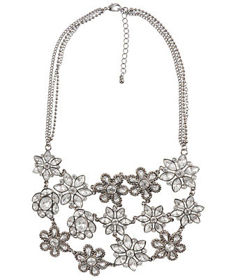 Forever 21 Triple Row Flower Necklace