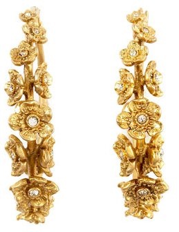 Juicy Couture Flower Hoop Earrings