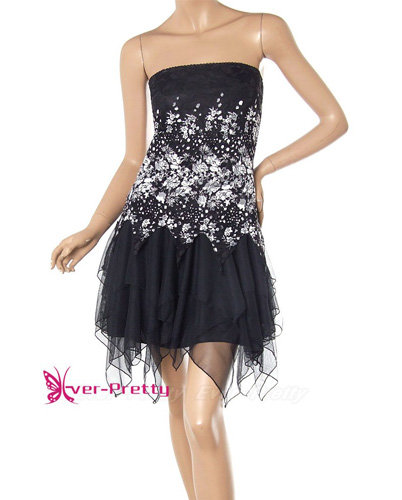 Sexy Black Pink Vogue Lace Cocktail Dress