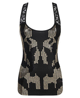 2. Forever 21 Lace Yoke Sequin Tank