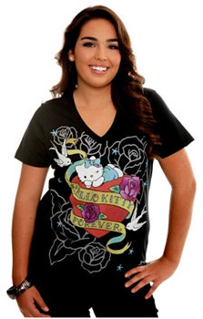 Hello Kitty Forever Tattoo V-Neck Tee