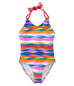 P.S. from Aeropostale Wave Stripe One-Piece Swimsuit