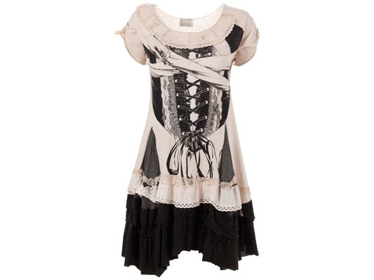 VICTIM - Corset Print Dress