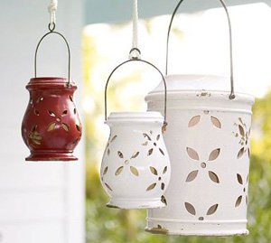 Pottery Barn Rustic Terra Cotta Lanterns