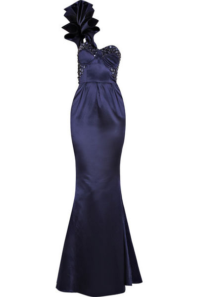 Rachel Gilbert Eva One-shouldered Gown