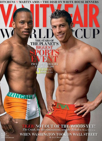 Cristiano Ronaldo & Didier Drogba for Vanity Fair