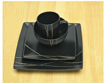 Black Trail 16 Piece Dinner Set