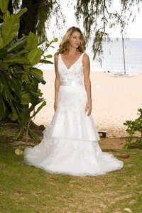 Lace Tiered Wedding Dress