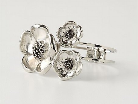 Silvered Dogwood Cuff Bracelet