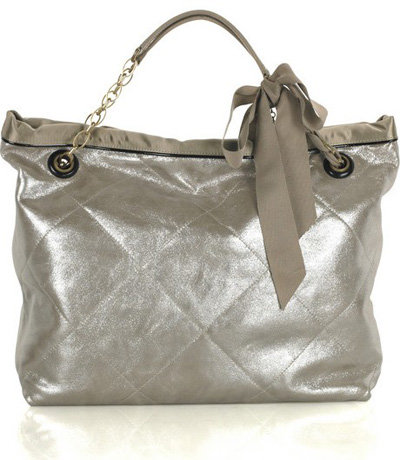 Lanvin Amalia Cabas Metallic Leather Tote