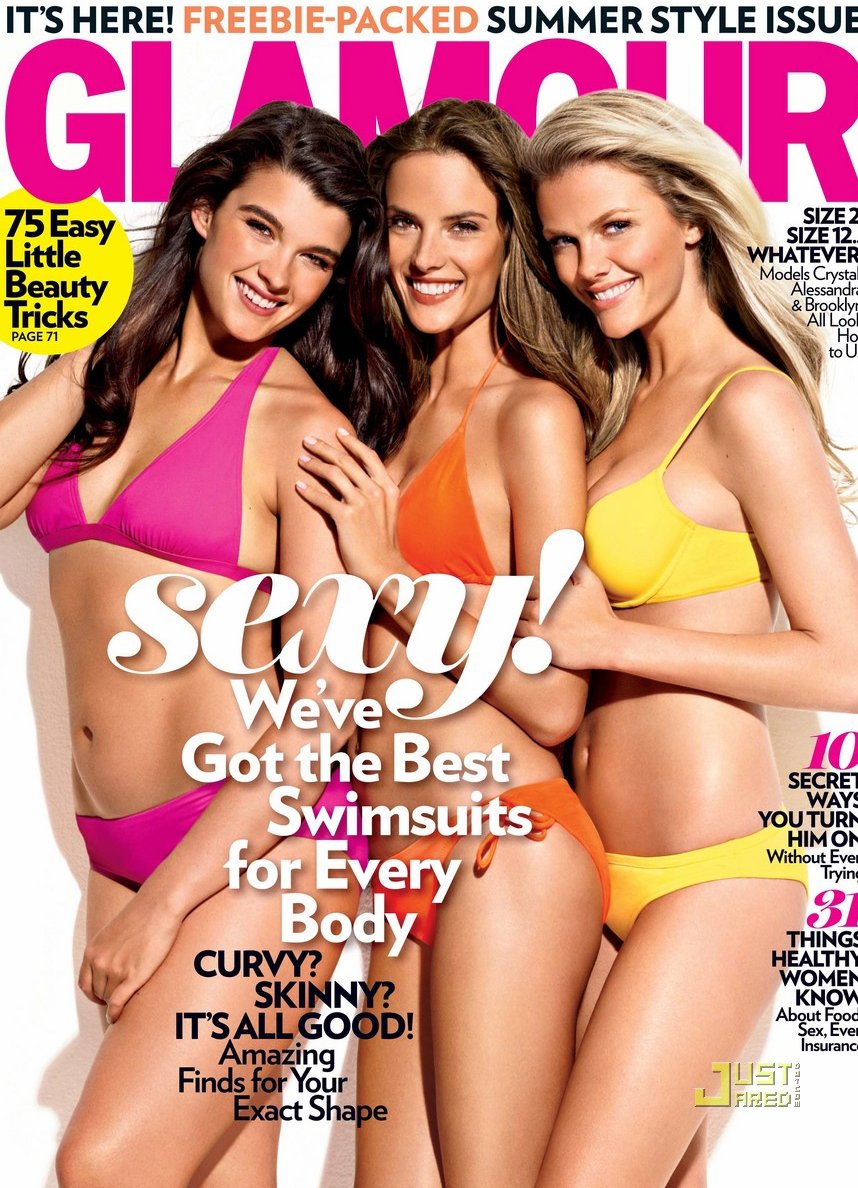 Brooklyn Decker, Crystal Renn & Alessandra Ambrosio for Glamour