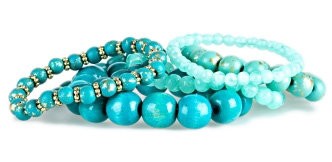 Charlotte Russe Wood and Bead Bracelet Set