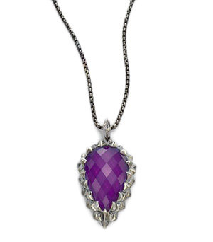 Stephen Webste Purple Sugalite & Sterling Silver Necklace