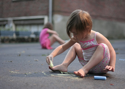 Alphabet Chalk Fun