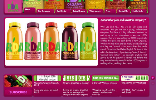 RDA Organic Fresh Functional Superfruit Drinks