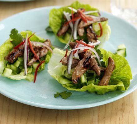 Teriyaki Beef and Lettuce Cups