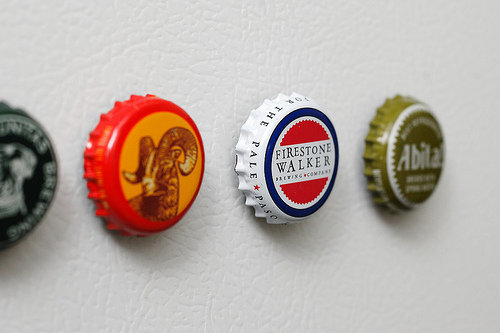 Bottle Cap Pins or Magnets