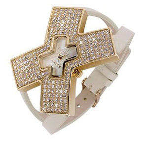 Women's Ivory Swarovski Crystal Dress Watch