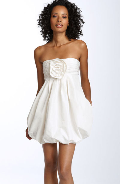 Pleated Bubble Hem Dress