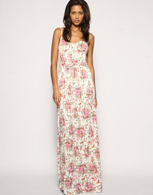 ASOS Floral Tie-Waist Maxi