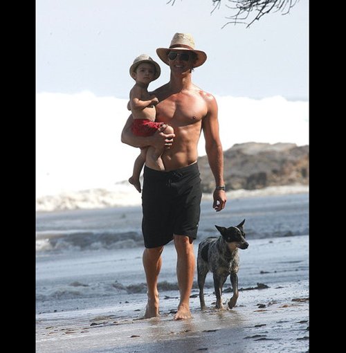 Matthew McConaughey, Camilla Alves, and Family