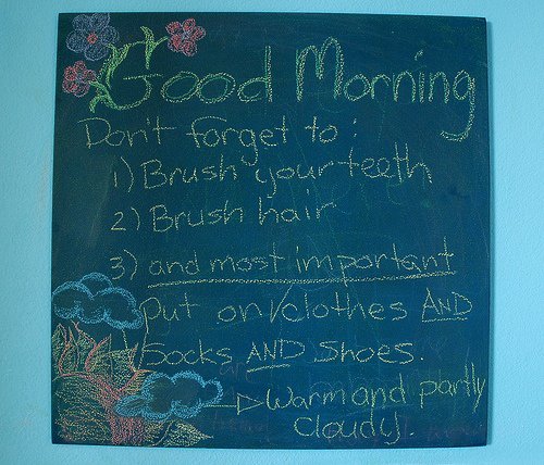 Create a Morning Checklist