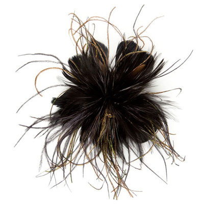 Black Feather Alligator Hair Clip