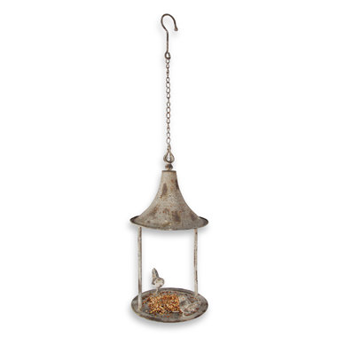 Aged Metal Bird Feeder