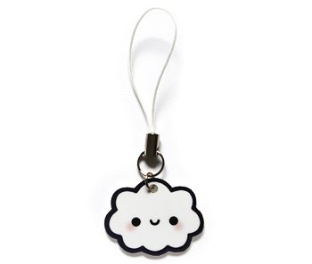 Happy Cloud Cell Phone Charm