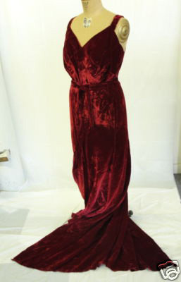 1930s Red Wine Velvet