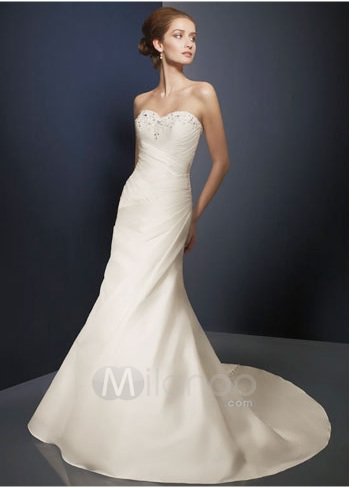 Ivory Strapless Wedding Dress