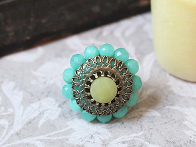 Jacqui Teal Indie Ring