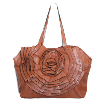 Silhouette Flower Purse in Walnut