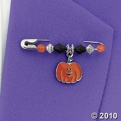 Beaded Jack-O'-Lantern Charm Pin Craft Kit