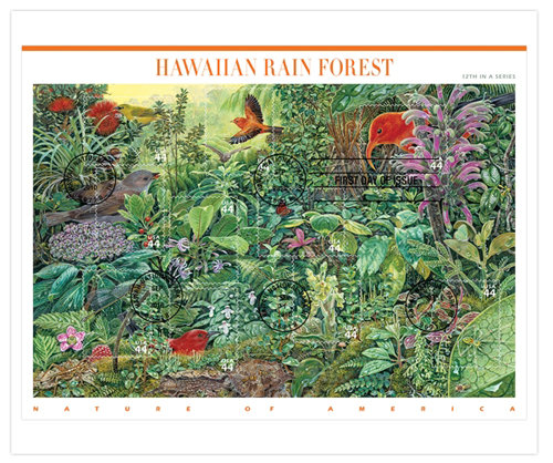 Hawaiian Rain Forest First Day Cover Full Pane