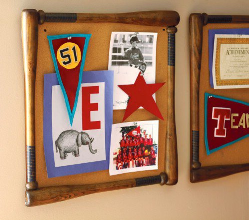 Baseball Bat Corkboard