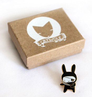 Ninja Bunny Pin