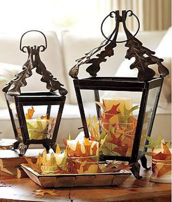 Pottery Barn Leaf Lanterns