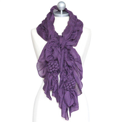 Chenin Grape Scarf in Plum