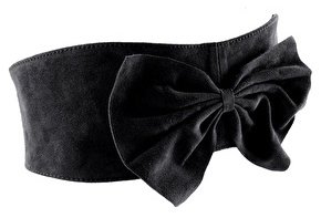 Suede Oversize Bow Belt