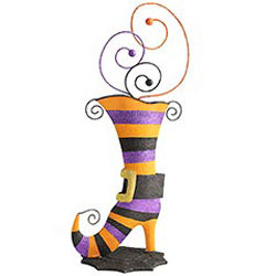 Pier 1 Halloween Glitter Boot on Base