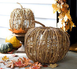 Pottery Barn Decorative Pumpkin with Lights