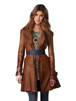 Free People Blur Leather Trench