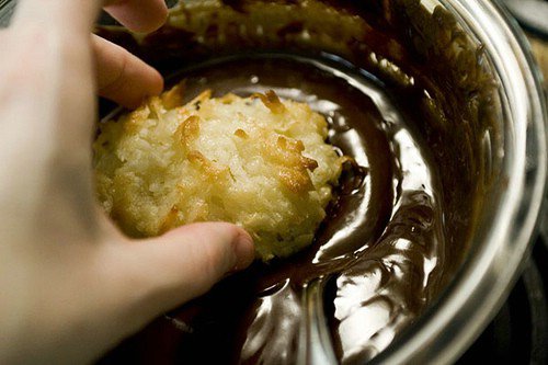 Chocolate- Dipped Macaroons