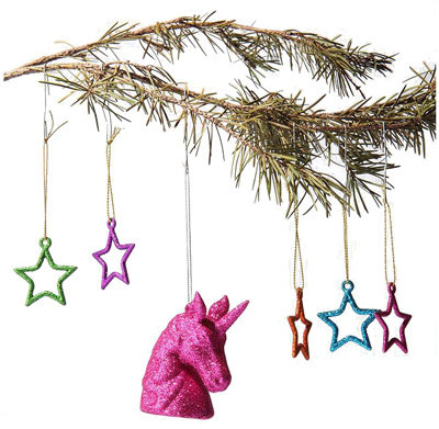 Unicorn and Stars Ornament Set