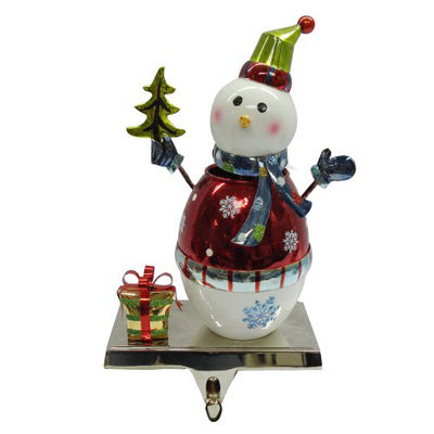 Bobblehead Snowman Stocking Holder