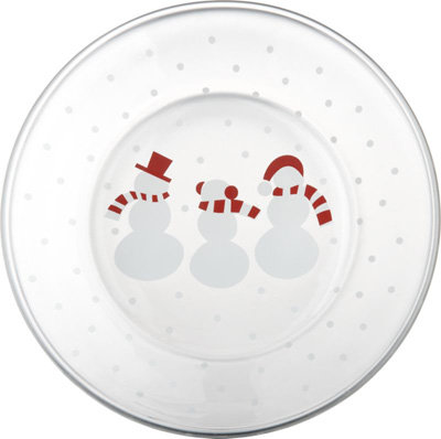 Crate & Barrel Snowman Plate