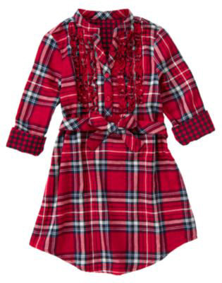 Crazy 8 Plaid Flannel Shirt Dress